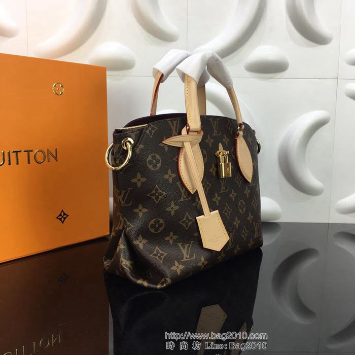 路易威登LV 頂級原單 FlowerBB拉鏈Tote手袋 柔軟的Monogram帆布 光滑的皮革手柄 金色金屬鮮花掛鎖 手提肩背斜挎包  YDH2581